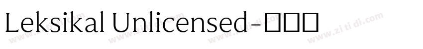 Leksikal Unlicensed字体转换